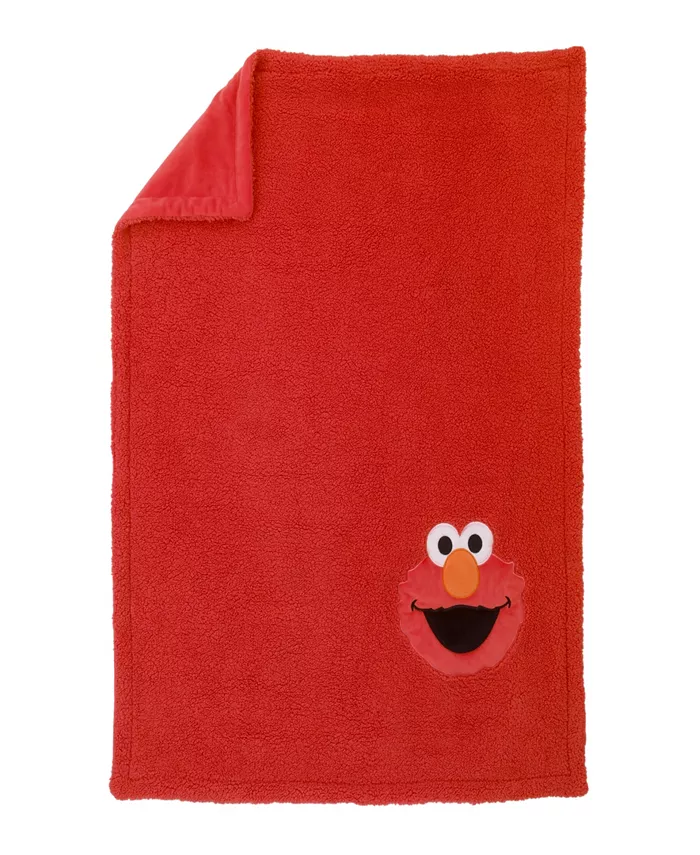 Macy's Sesame Street Elmo Sherpa Blanket with Applique