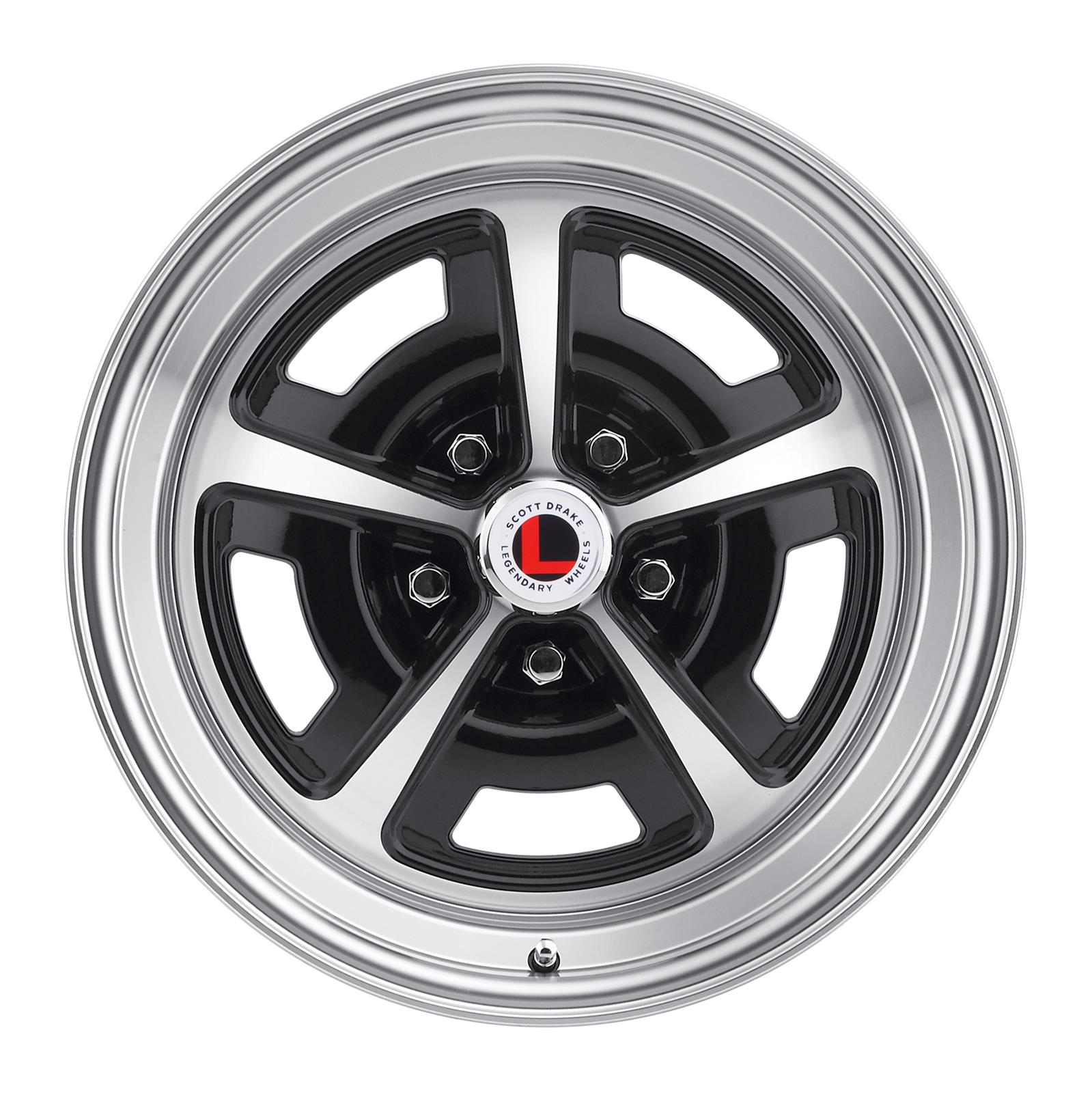 Legendary Wheels LW50-70754A Legendary Wheels Magnum 500 Gloss Black Machined Wheels