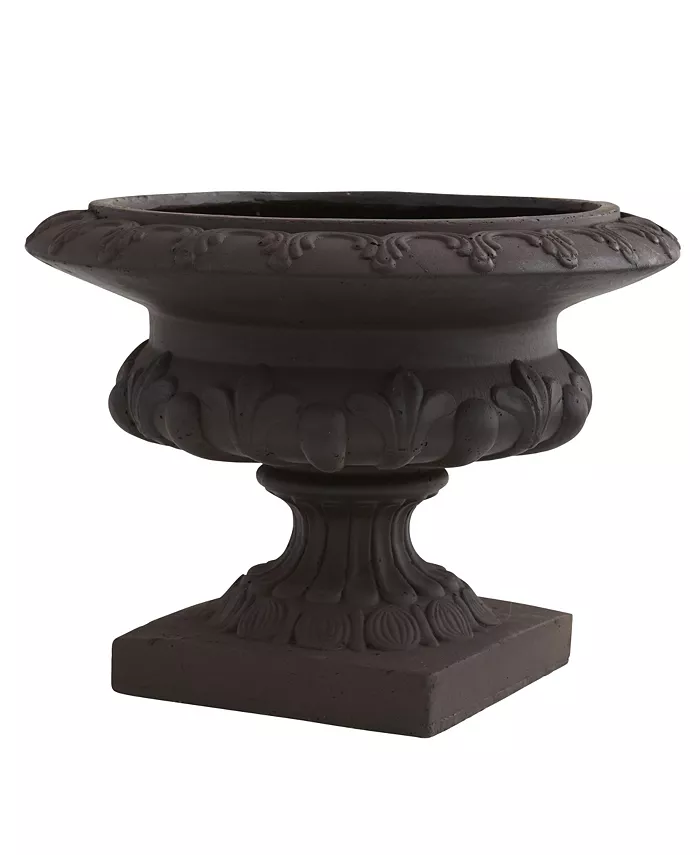 Nearly Natural 12.5-In. H Iron-finish Decorative Urn - Indoor Outdoor