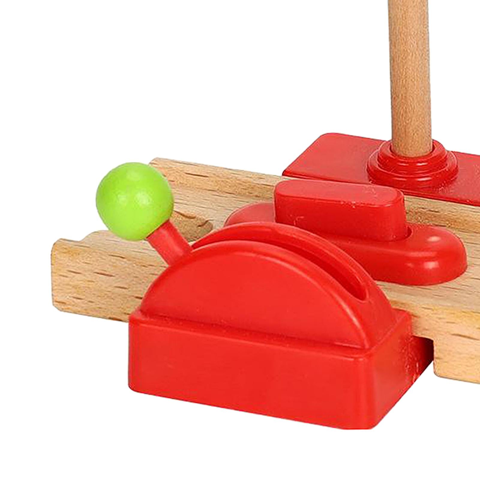 Realistic Wood Train Accessories Building Railway Train Child Toy for Crossroad
