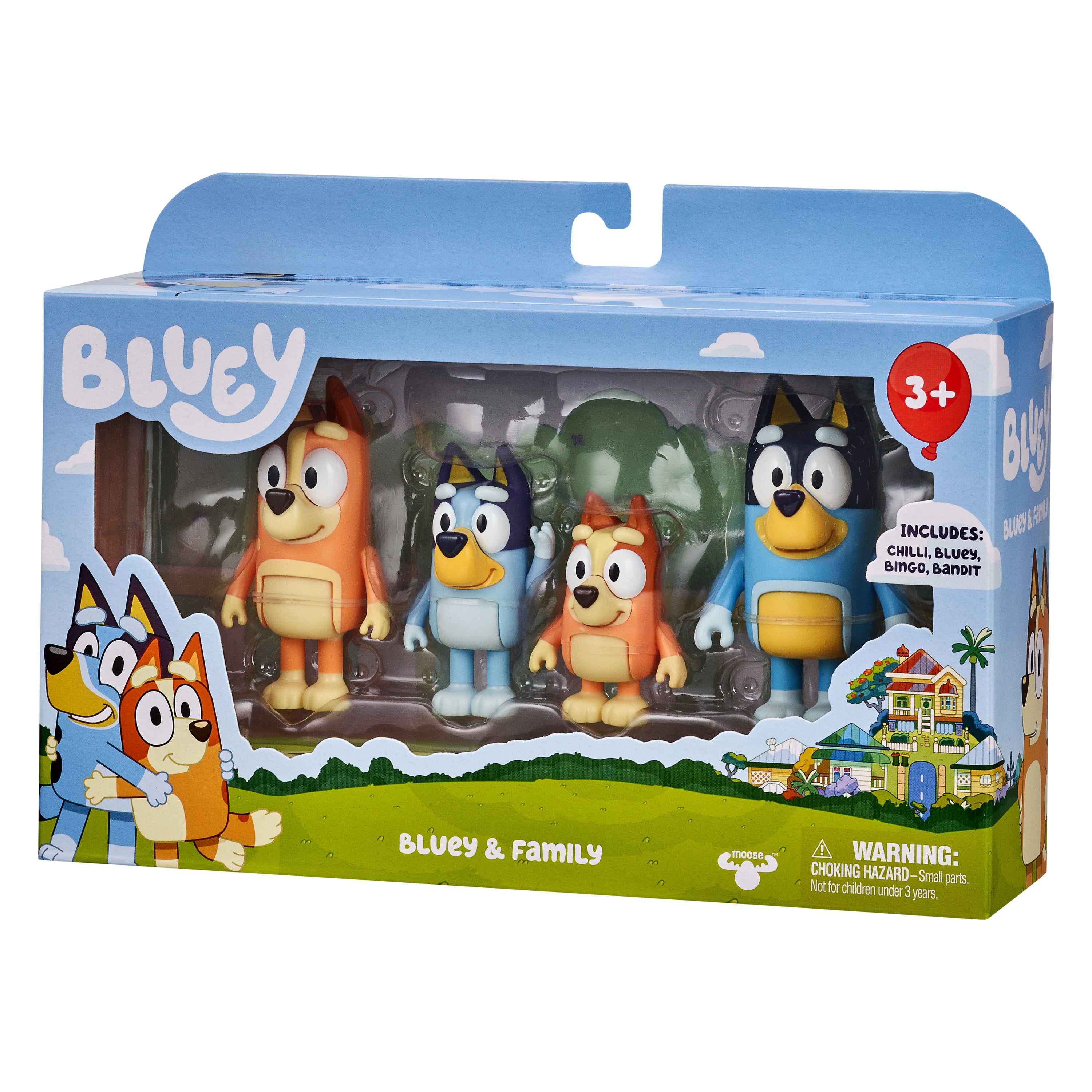Bluey and Family 4 Pack of 2.5-3
