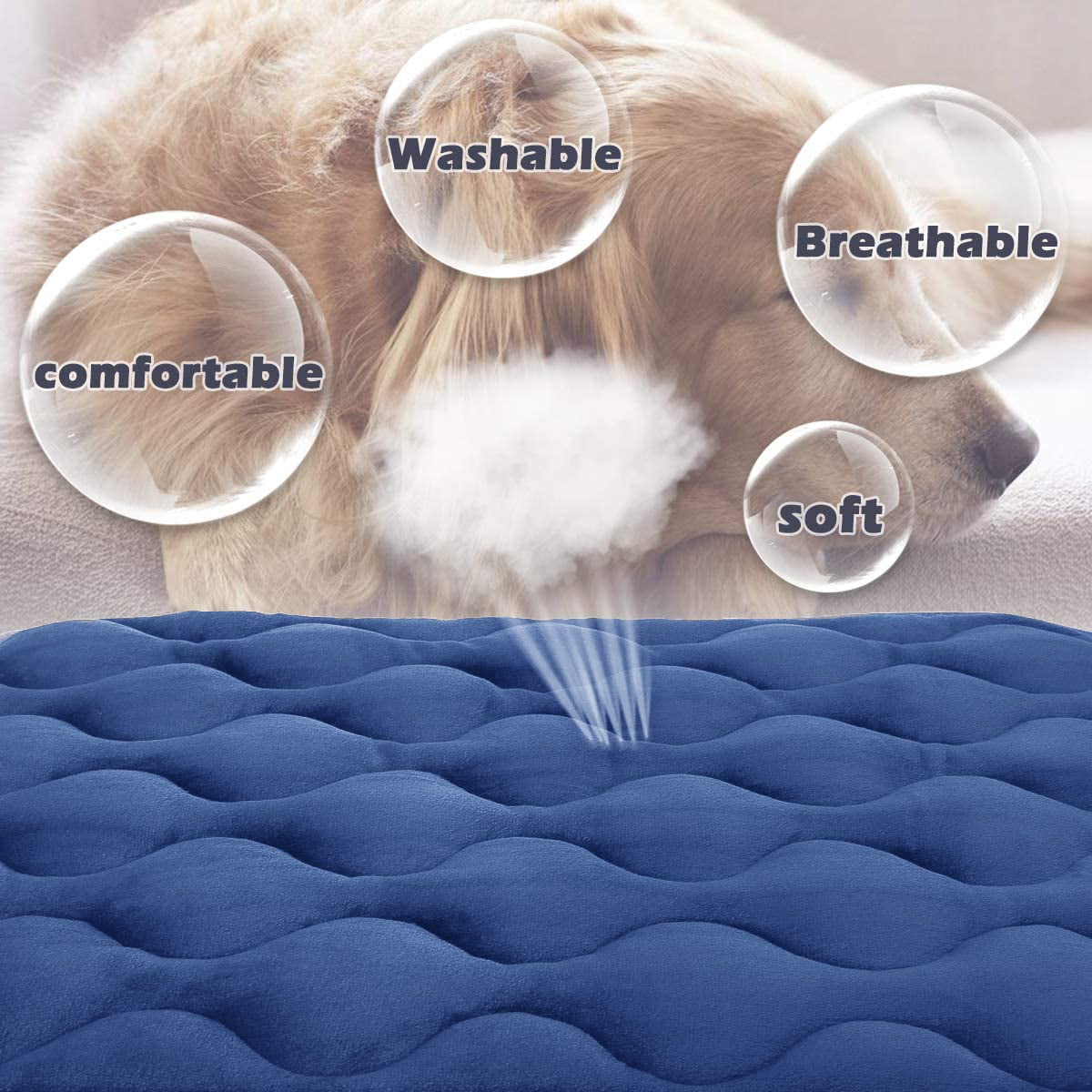 Dog Bed Mat Dog Crate Pad Washable Dog Mattress Pets Kennel Pad for Large Medium Small Dogs and Cats， 30