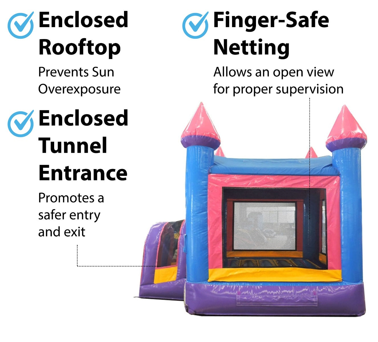 TentandTable Commercial Inflatable Bounce House - Pink Kids Bouncy Castle