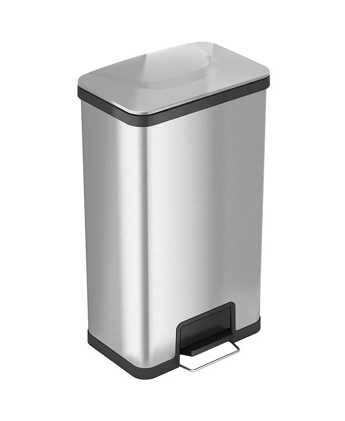 iTouchless Housewares Products， Inc iTouchless AirStep 18 Gallon Step Trash Can with Deodorizer， Stainless Steel