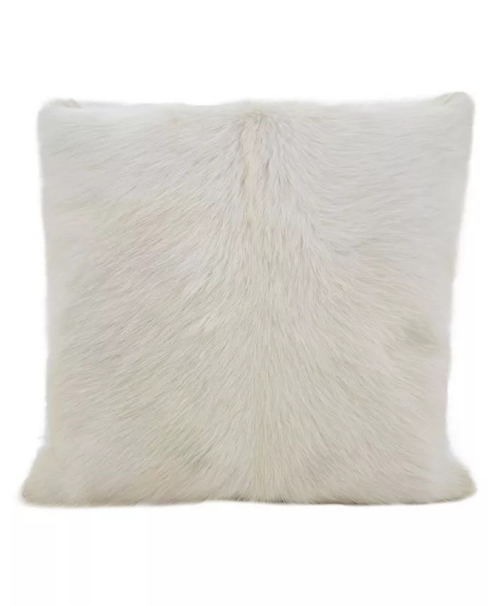 Saro Lifestyle Glam Goat Fur Decorative Pillow， 20
