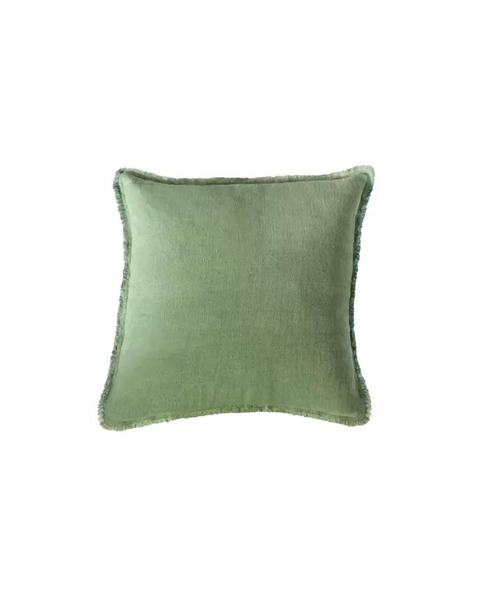 Anaya Home Green Linen Down Alternative Throw  Pillow
