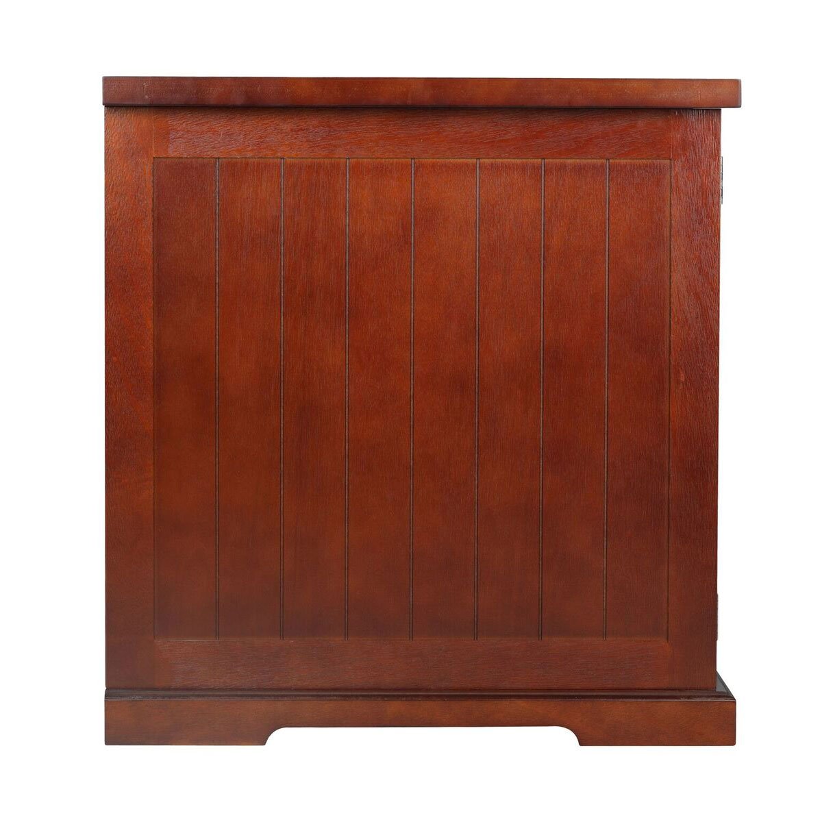 Merry Products Pet Cat Washroom Bench with Removable Partition Wall， Walnut