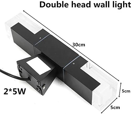 FETCOI Outdoor Wall Light Modern Wall Fixture Waterproof LED Wall Lamp 10W 85-260V Wall Lantern Suitable for Outdoor Indoor Corridor Balcony (Dual-head)