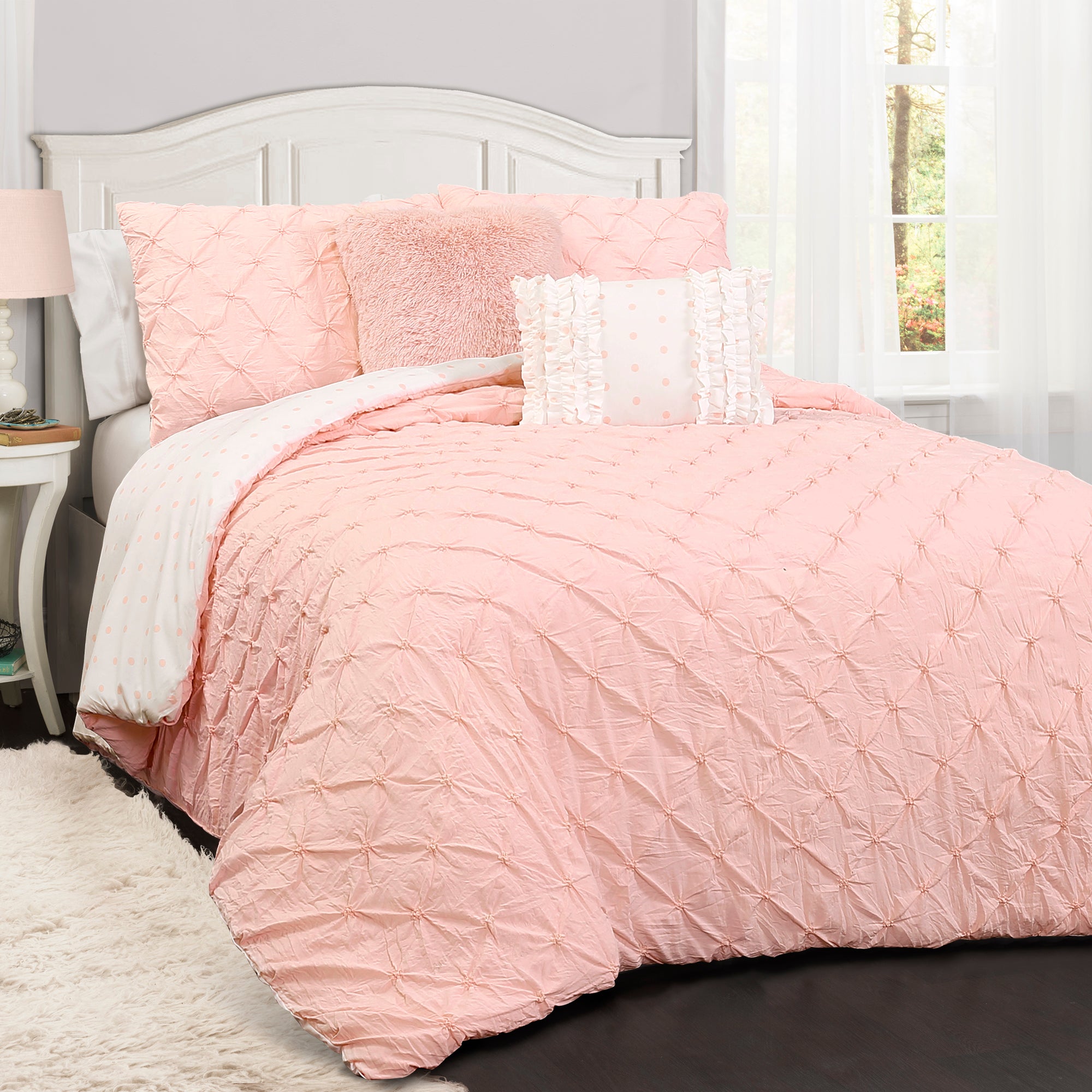 Ravello Pintuck Juvy 4 Piece Comforter Set