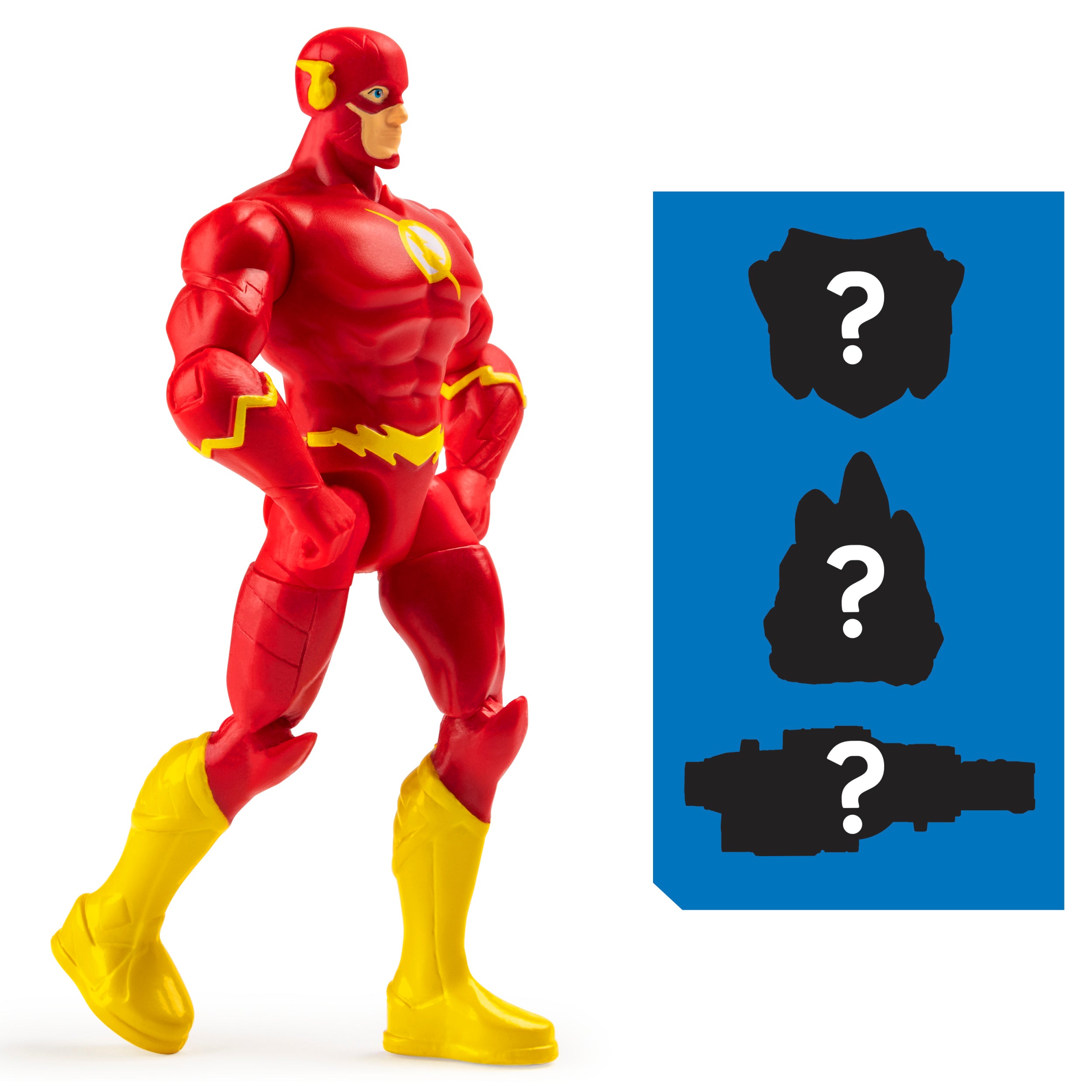 DC Comics， 4-Inch THE FLASH Action Figure with 3 Mystery Accessories， Adventure 1