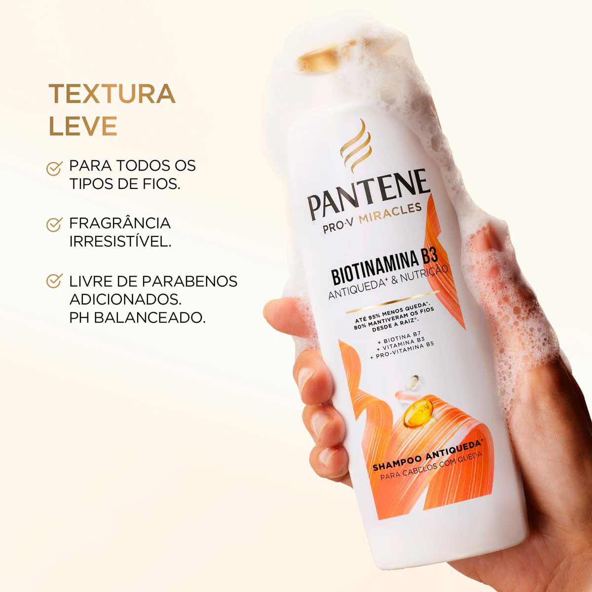 Kit Shampoo 300ml + Condicionador Antiquebra 150ml Pantene Biotinamina B3 Antiqueda & Nutricao