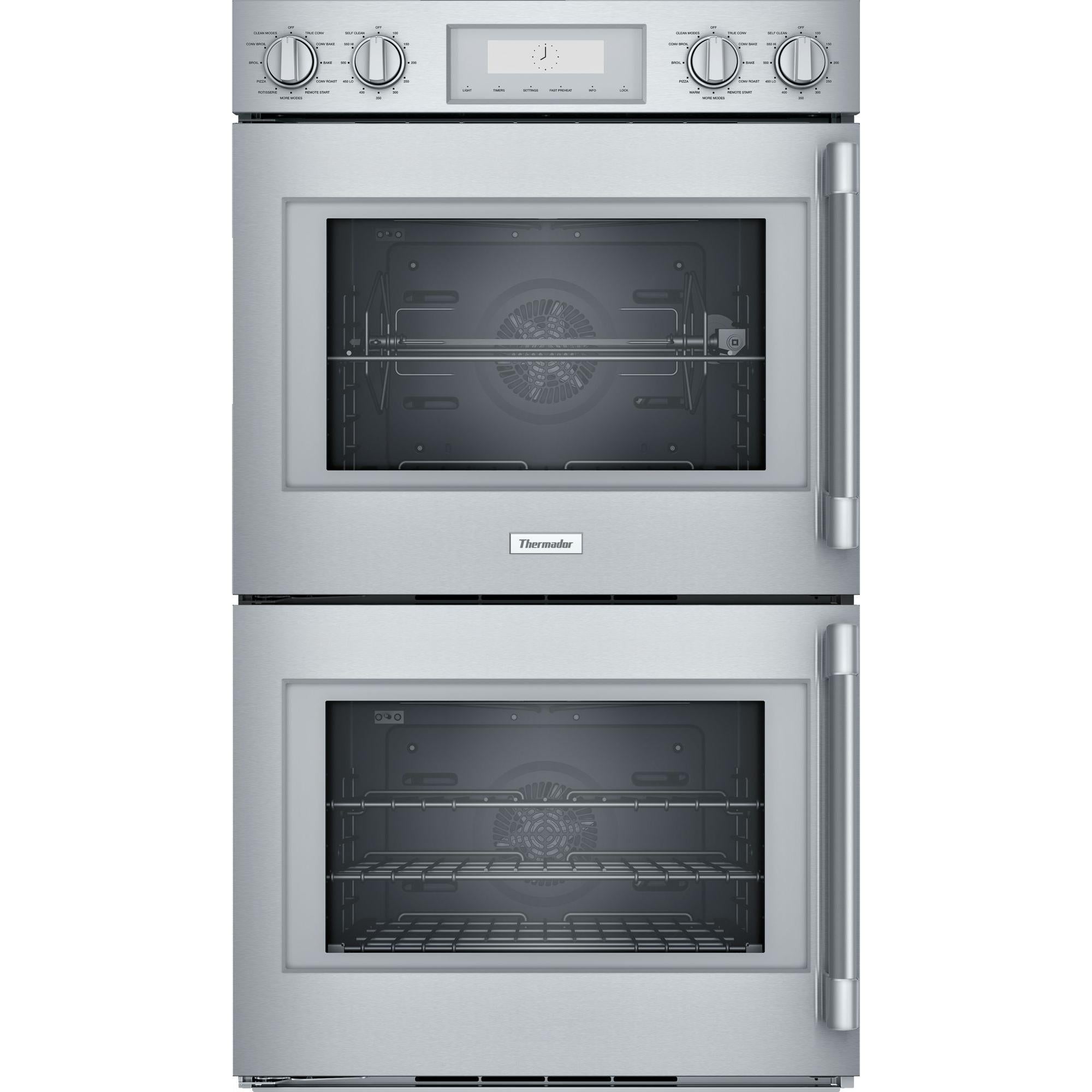 Thermador 30-inch, 9.0 cu.ft. Built-in Double Wall Oven with Home Connect POD302LW