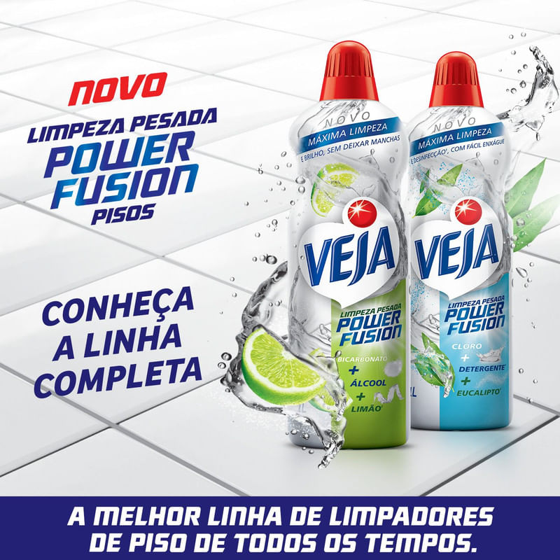 Veja Limpeza Pesada Power Fusion Limao Limpador de Pisos 500mL