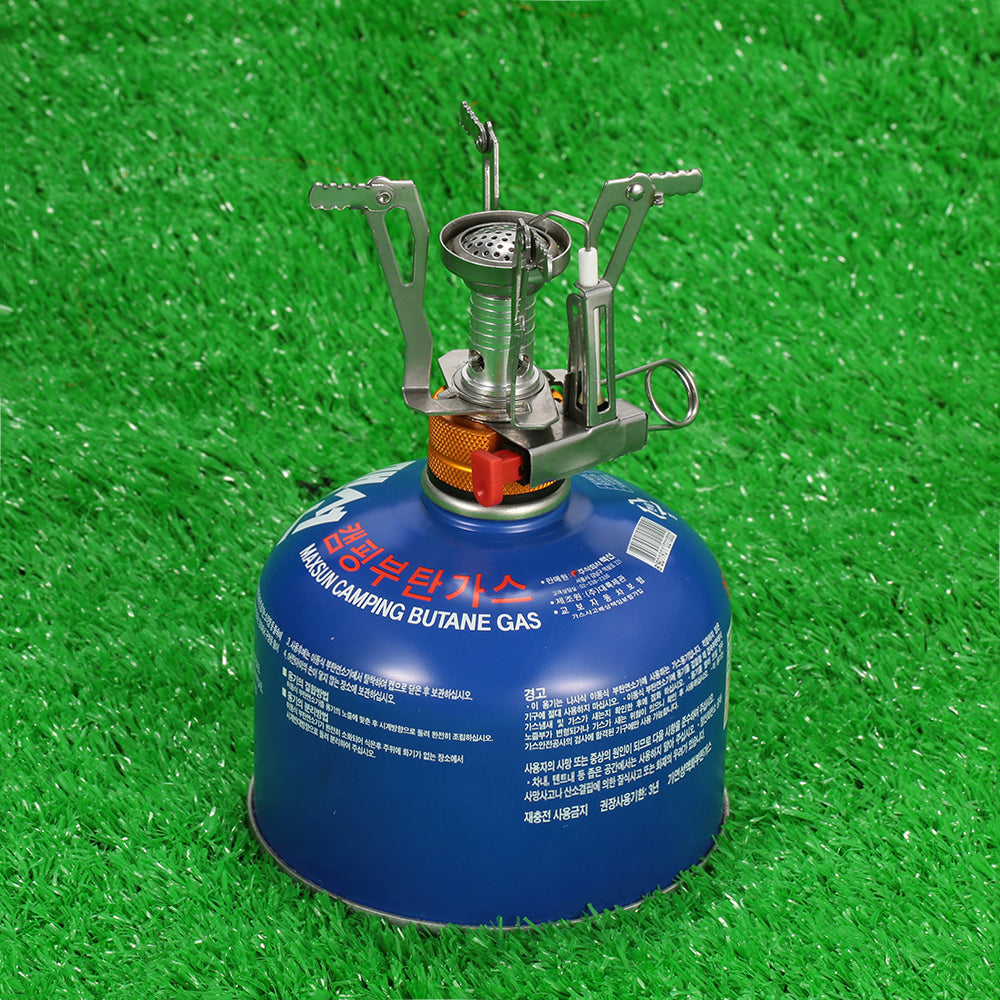 Carevas Backpacking Canister Burners Camping Outdoor Cooking Foldable Hiking Supply Butane Propane Canister Compatible