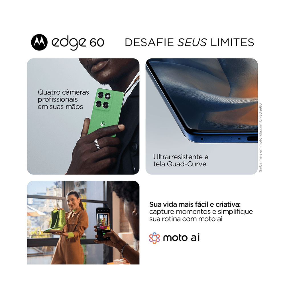 Smartphone Motorola Edge 60  Smartphone Motorola com entrega rápida.