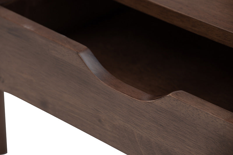 LAMAR Console Table with 2 Drawers 122cm - Walnut