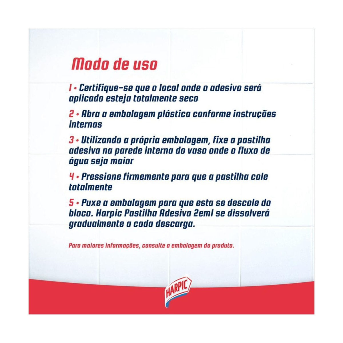 Harpic Limpador e Aromatizador Sanitario Pastilha Adesiva Power 2 em 1 Pinho 3 unidades