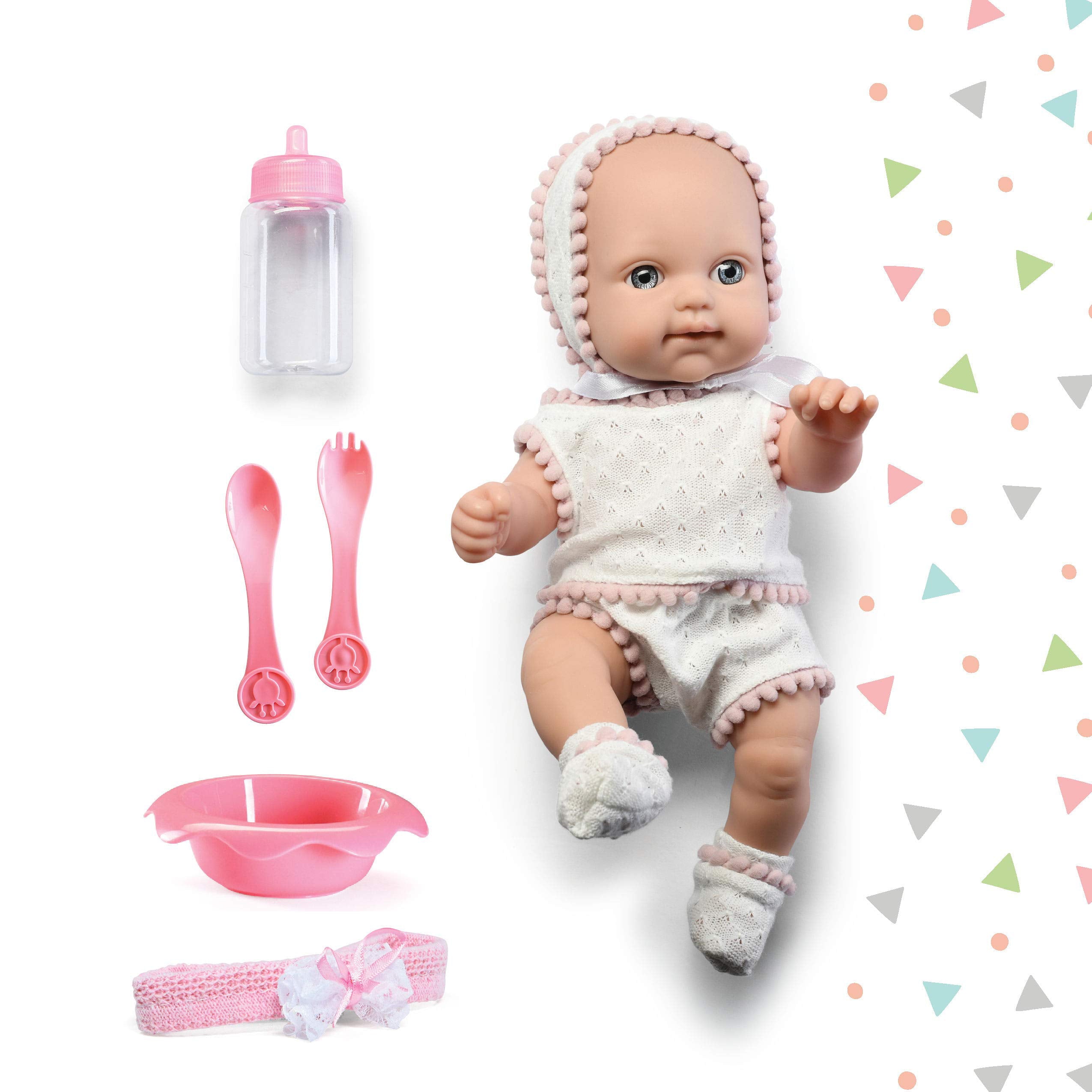 Litti Pritti Baby Dolls Set Realistic With Bottle, Baby Dolls Feeding Set & Outfit, Dolls for 2 Year Old Girls, Great Gift