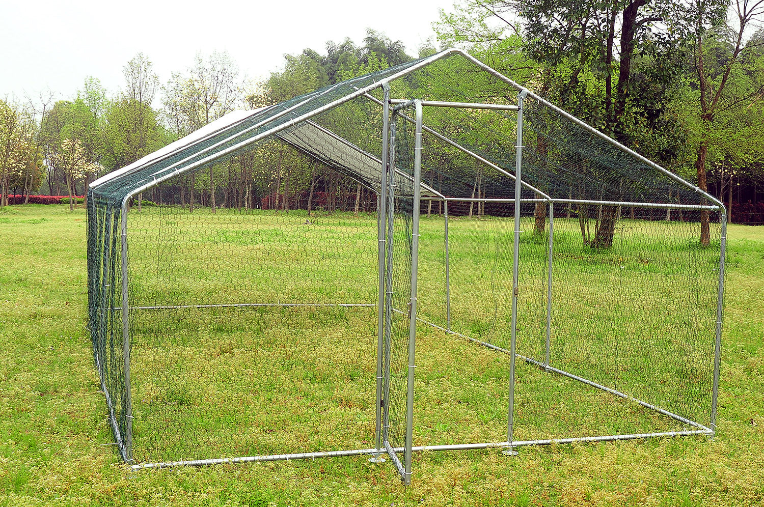Walcut Metal Chicken Coops 20x10ft Walk in Hen Cage Poultry Run Playpen Ducks Rabbits with Cover