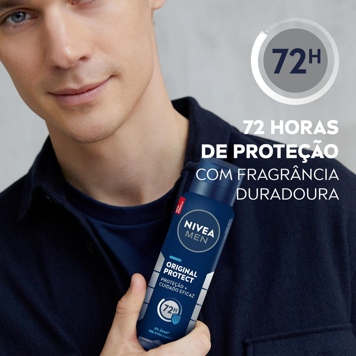 Desodorante Antitranspirante Aerossol NIVEA MEN Original Protect 150ml