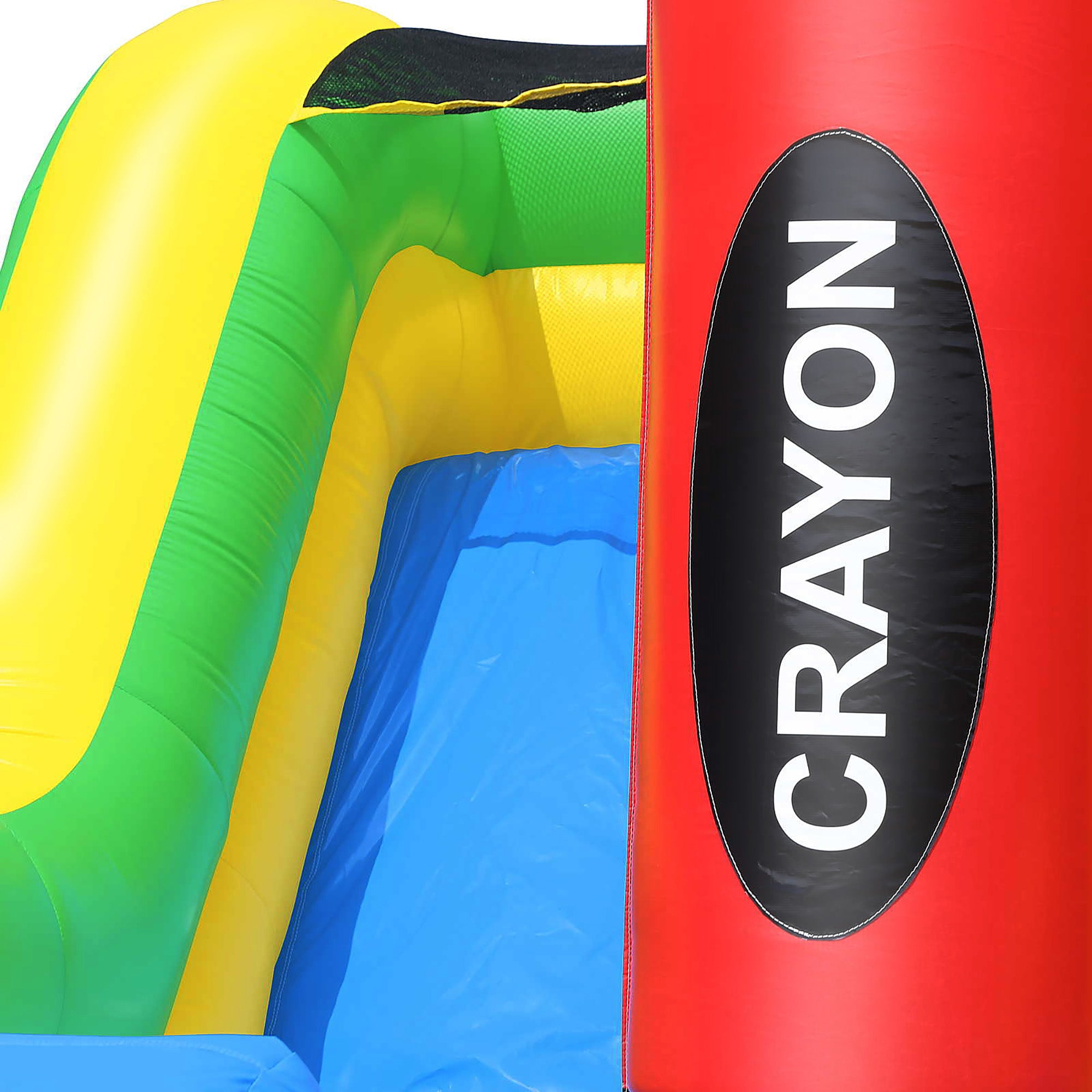 Cloud 9 Commercial Grade Crayon Castle Bounce House with Slide and Blower - 100% PVC 18' x 17' Inflatable Bouncer