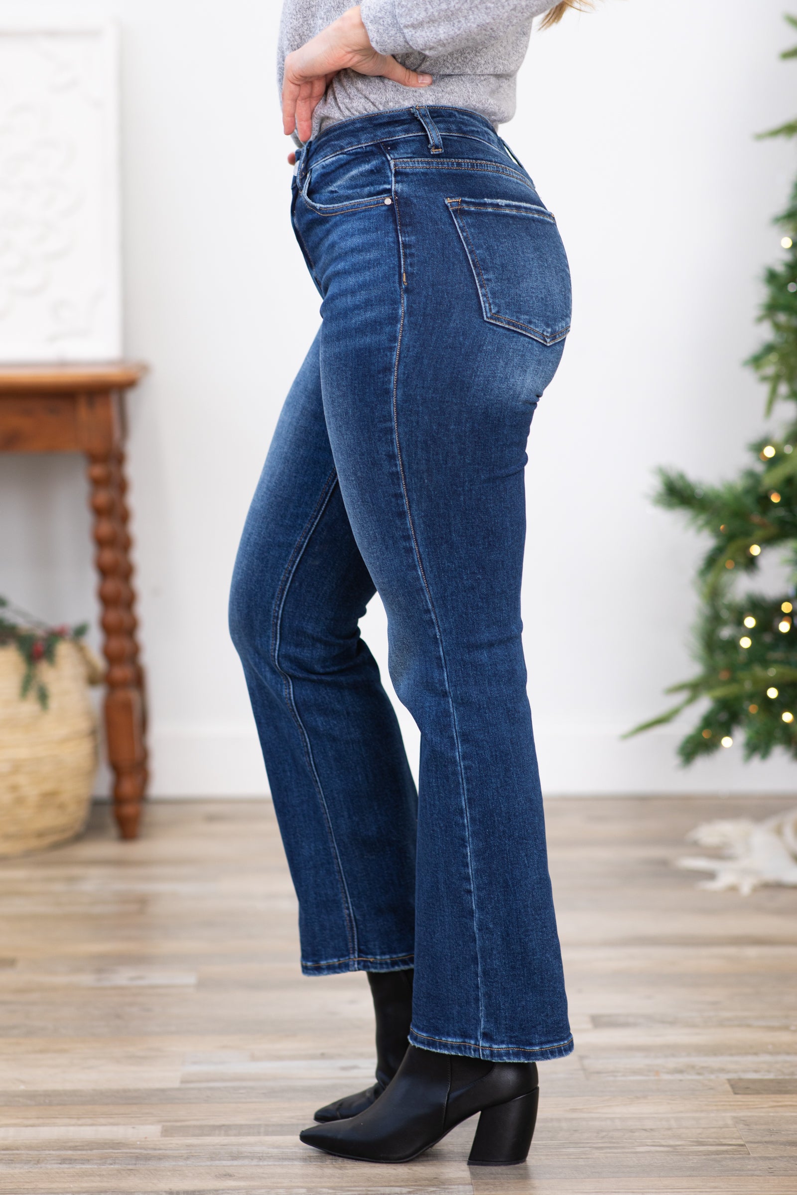 Risen Mid Rise Relaxed Bootcut Jeans