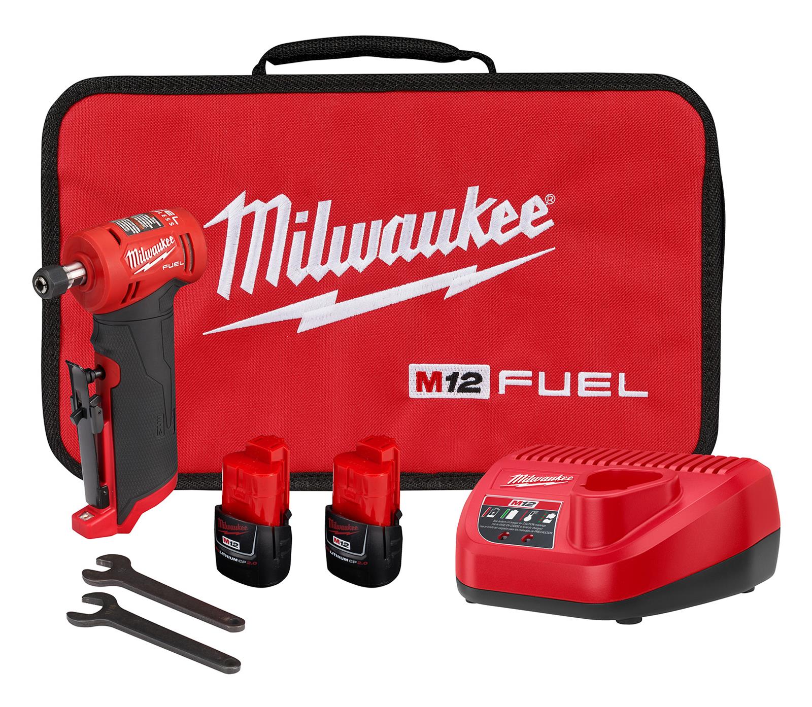 Milwaukee Tool 2485-22 Milwaukee M12 FUEL 1/4 in. Right Angle Die Grinders