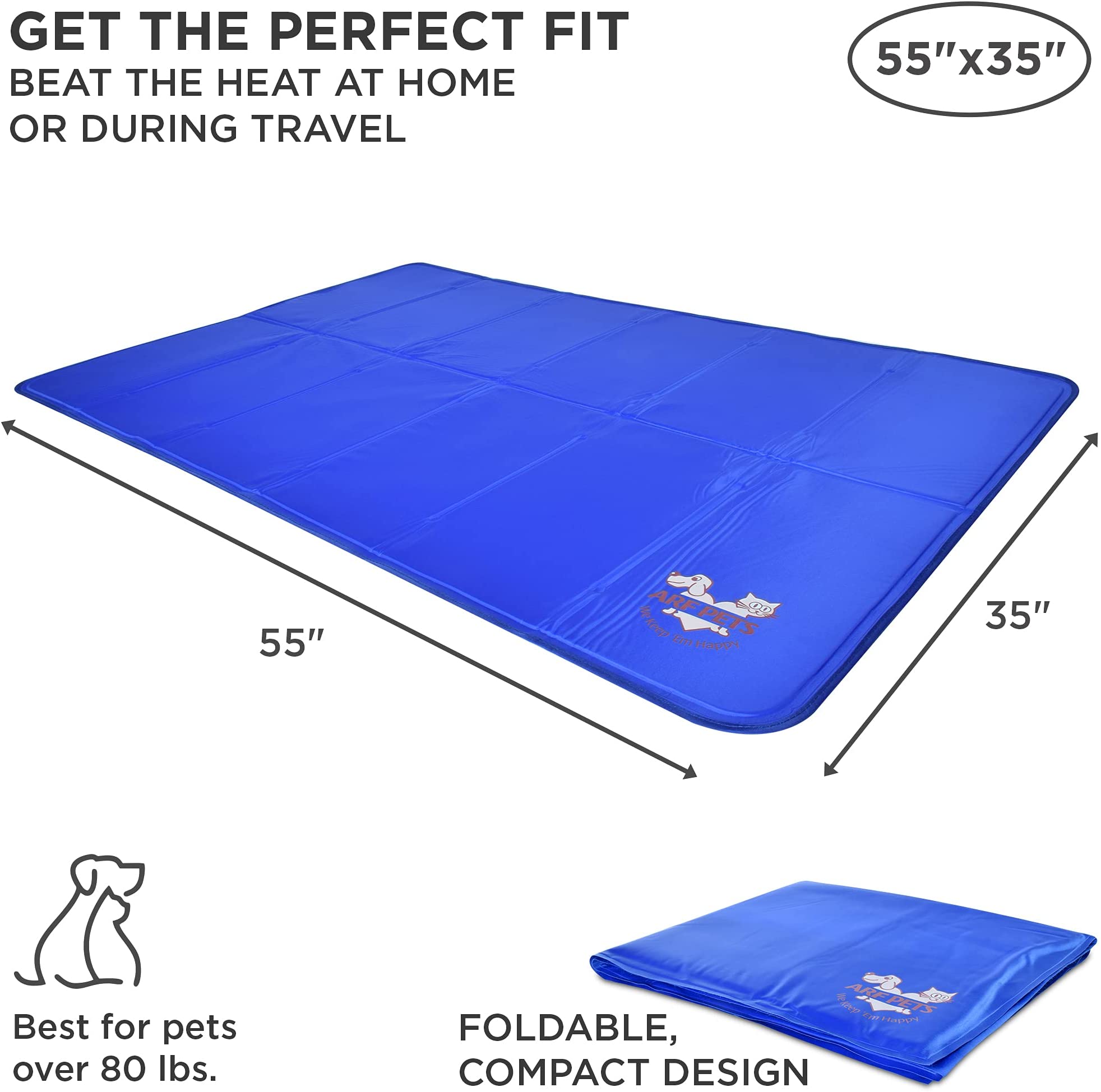 Pet Dog Self Cooling Mat Pad for Kennels， Crates and Beds 35x55