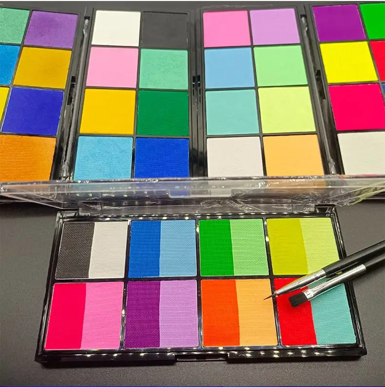 Custom Private Label Eyeliner Water Activated Liner UV Face Body Paint Palette