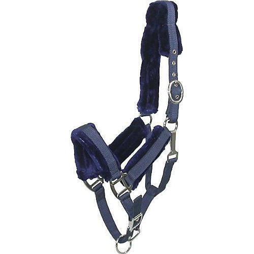 Gatsby Nylon Halter/Removable Fleece Cob Navy