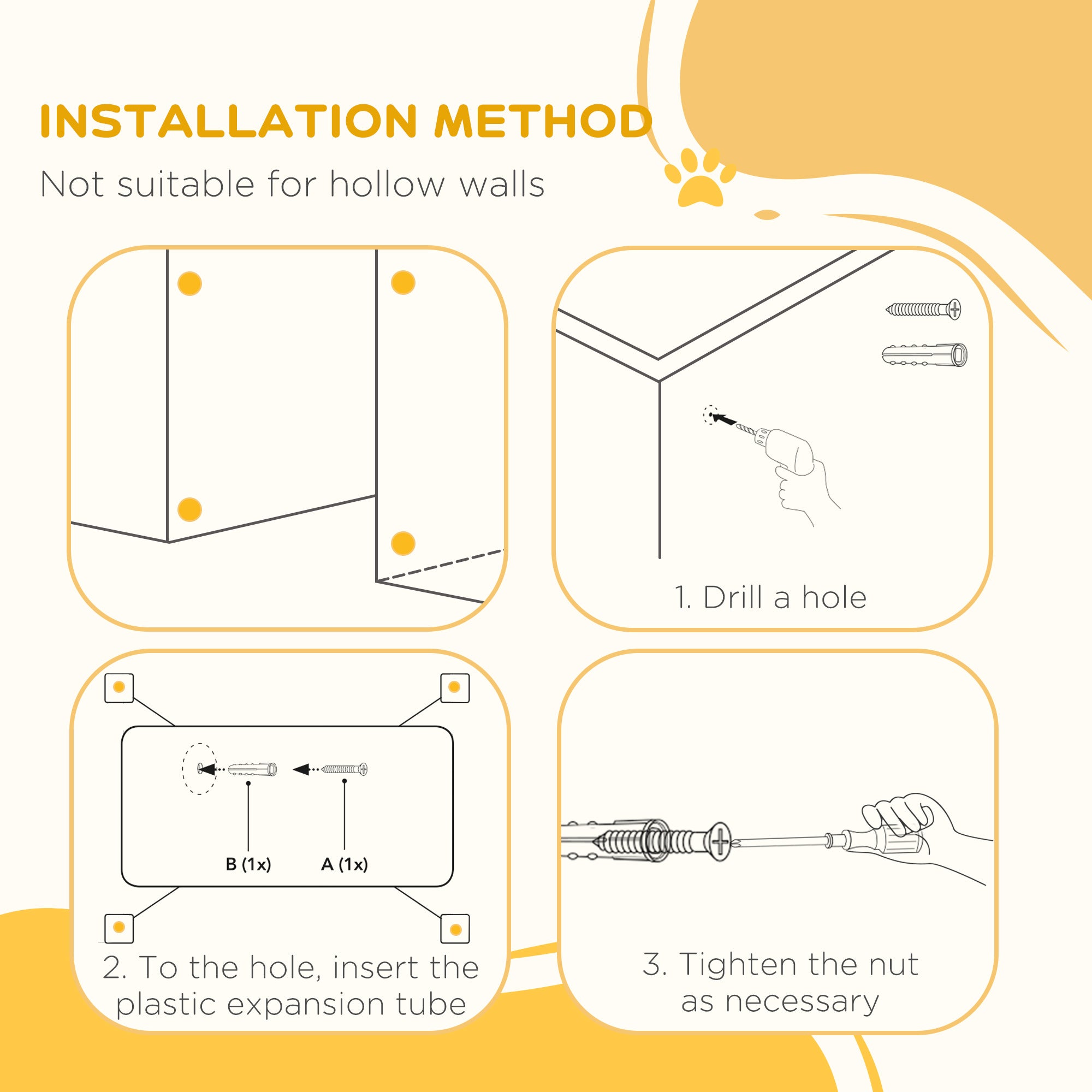 PawHut Double-Sealing Easy-Open Retractable Dog Gate for Stairs， Hallways， and Doorways， Medium Wooden Dog Gate， Walk Through Pet Gate for Small Dogs