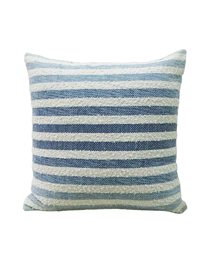 Vibhsa Linden Street 100% Cotton Ombre Textured Stripe Decorative Pillow， 20