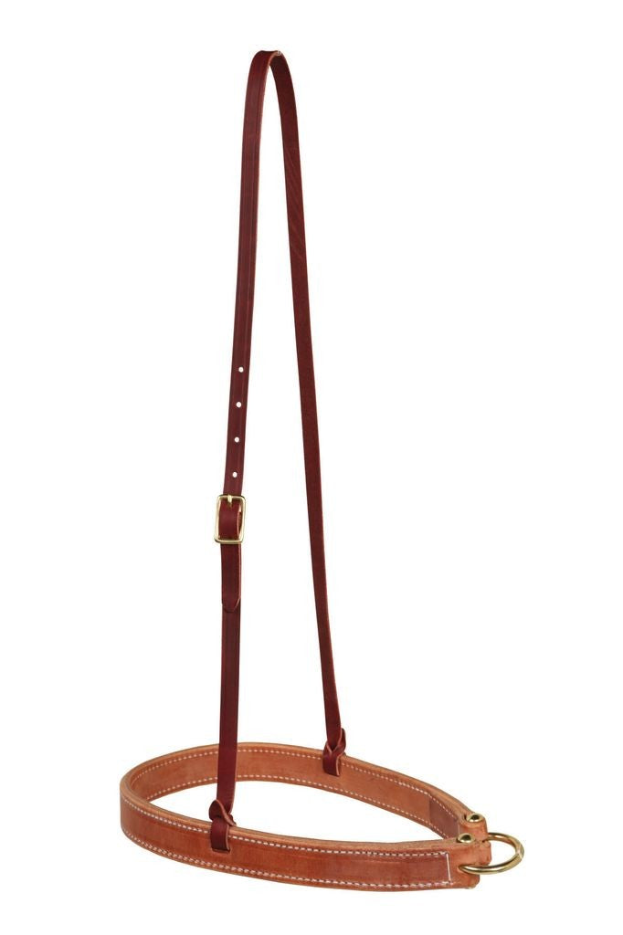 Berlin Custom Leather Noseband Hermann Oak Brass Halter Bolts H917