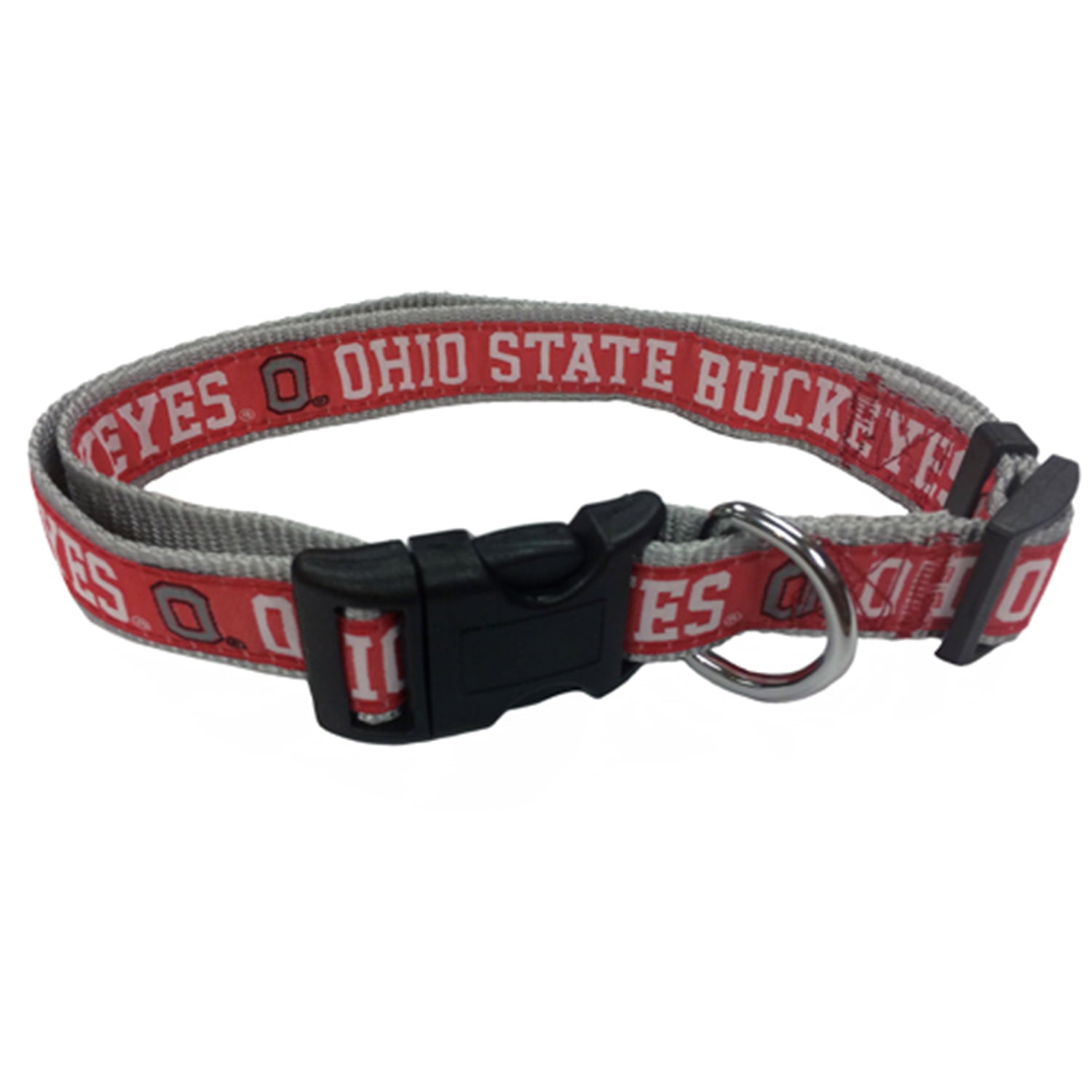 Pets First College Ohio State Buckeyes Pet Collar， 3 Sizes Available， Sports Fan Dog Collar - Medium