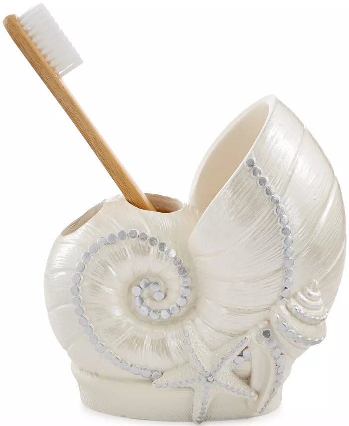 Avanti Bath， Sequin Shells Toothbrush Holder