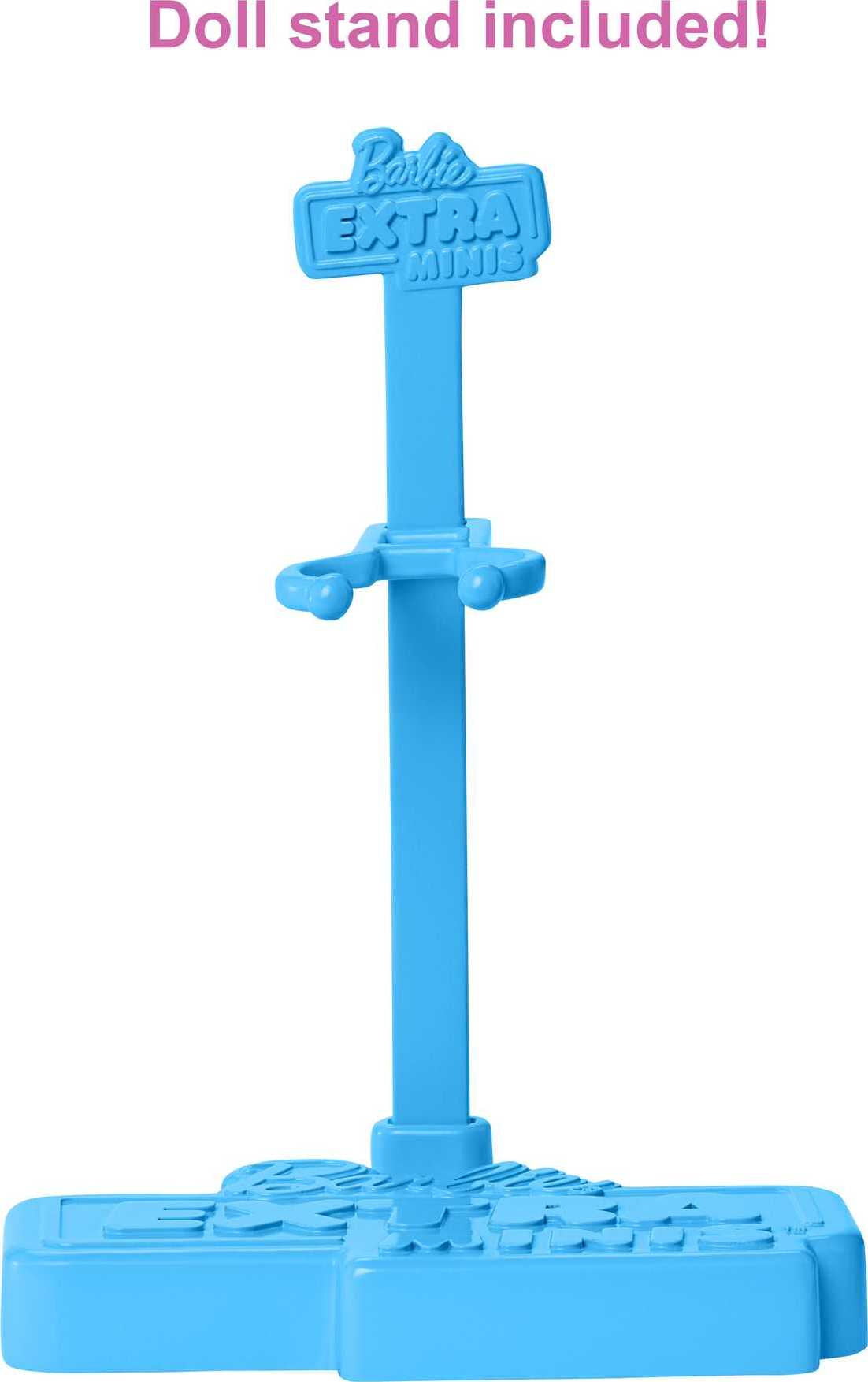 Barbie Extra Minis Doll #2 with Long Highlights in Two-Piece Outfit & Jacket with Accessories