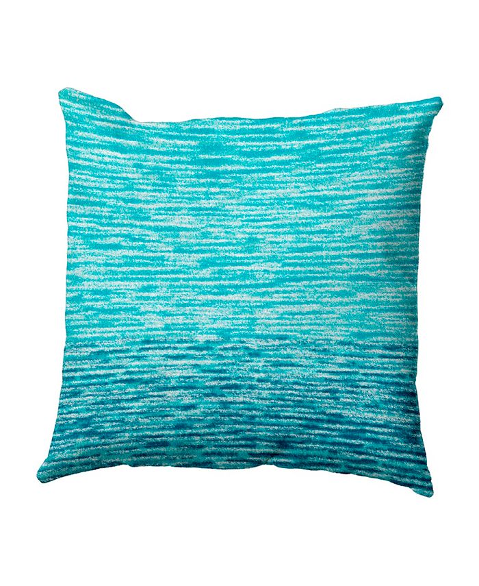 E by Design Ocean View 16 Inch Turquoise and Teal Decorative Geometric Throw Pillow