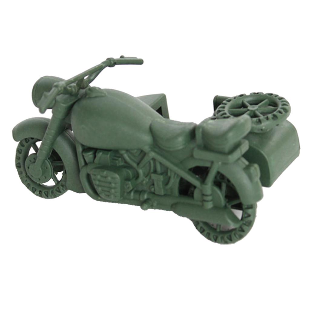 Miniature Vehicle Soldier Motorbike Scene Layout Play Set
