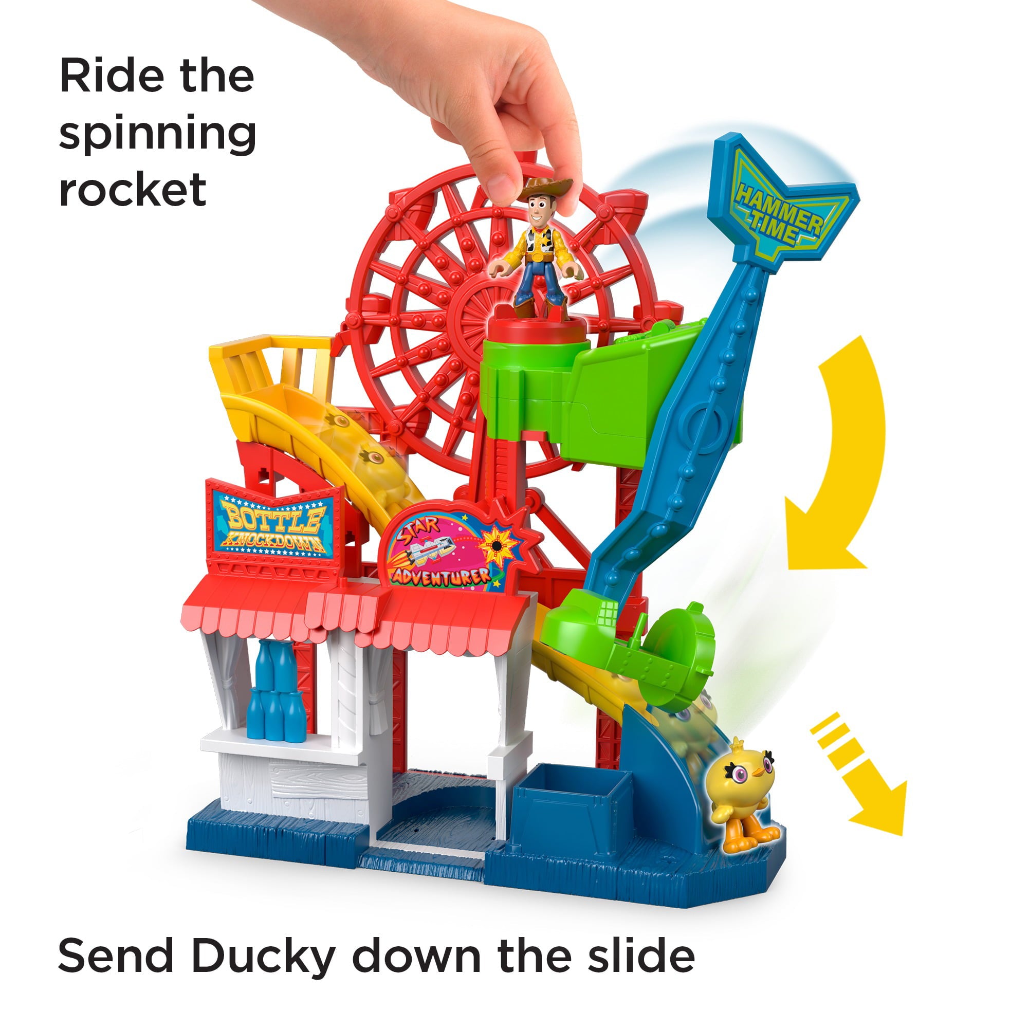 Imaginext Disney Pixar Toy Story Carnival Playset with Woody and Ducky