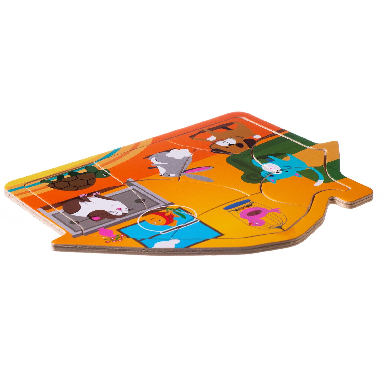 Eliiti Wooden Pets Animals Jigsaw Puzzle for Toddlers 2 to 4 Years Old Boys Girls