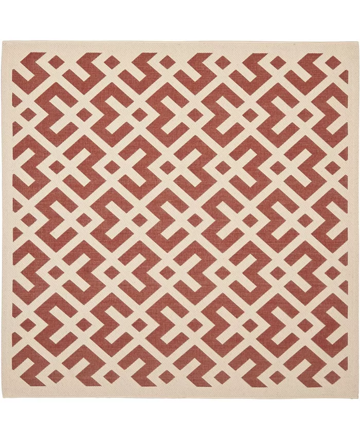Safavieh Courtyard Red and Bone 6'7