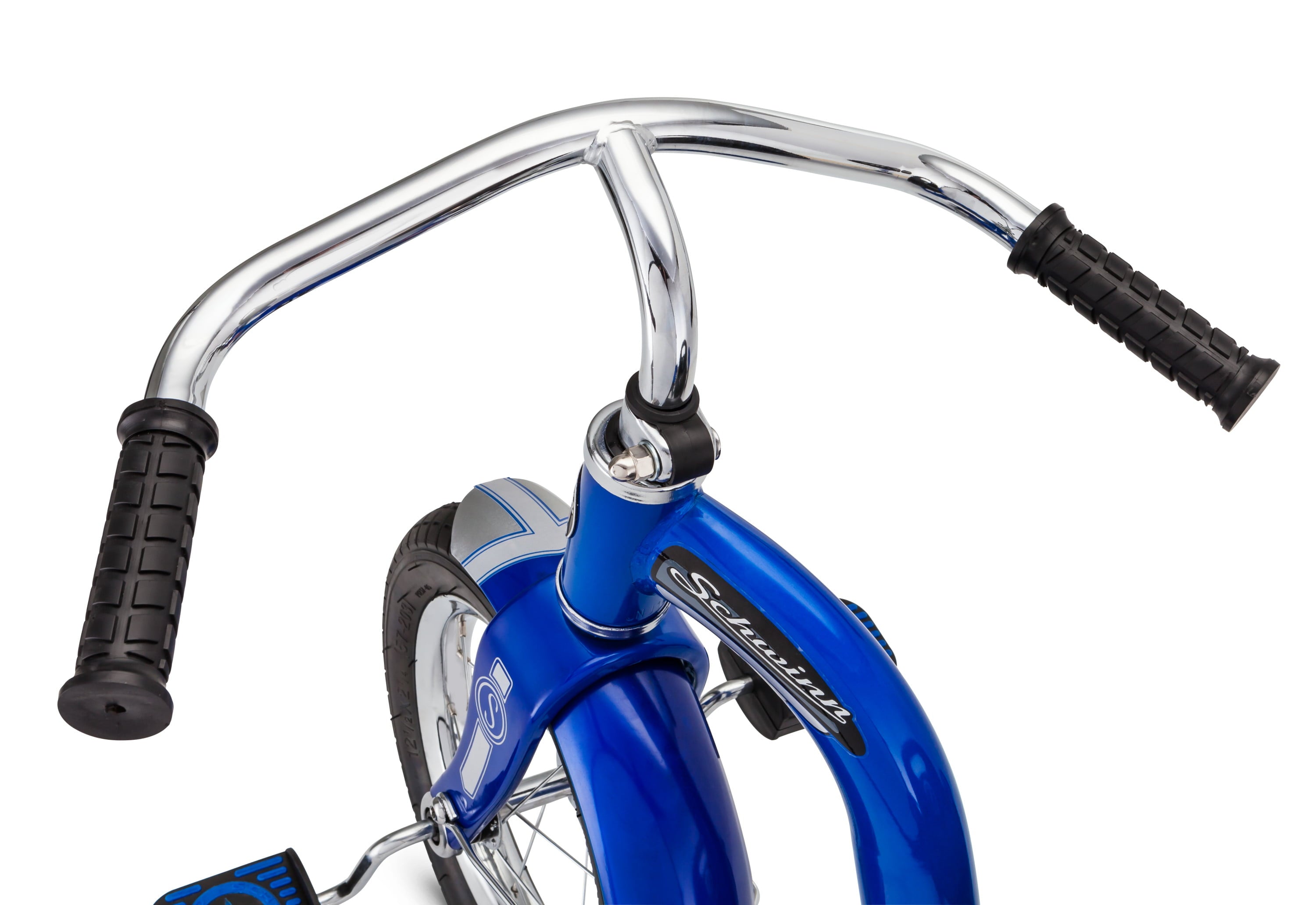 Schwinn Roadster Retro-Style Tricycle， 12-inch front wheel， ages 2 - 4， blue