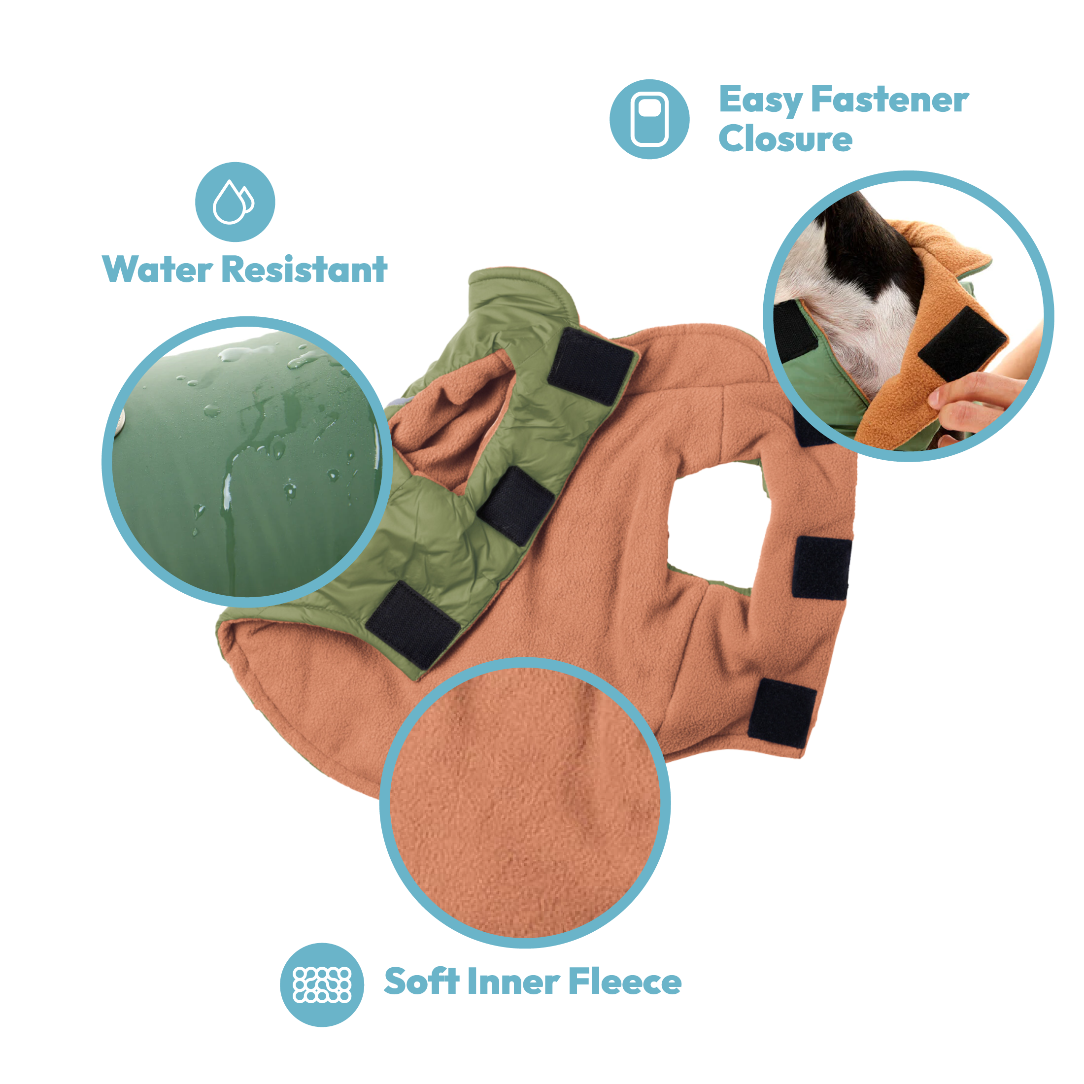 Gooby Sports Dog Vest - Black， Large - Fleece Lined Dog Jacket Coat with D Ring Leash - Reflective Vest Small Dog Sweater， Hook and Loop Closure - Dog Clothes for Small Dogs Indoor and Outdoor Use