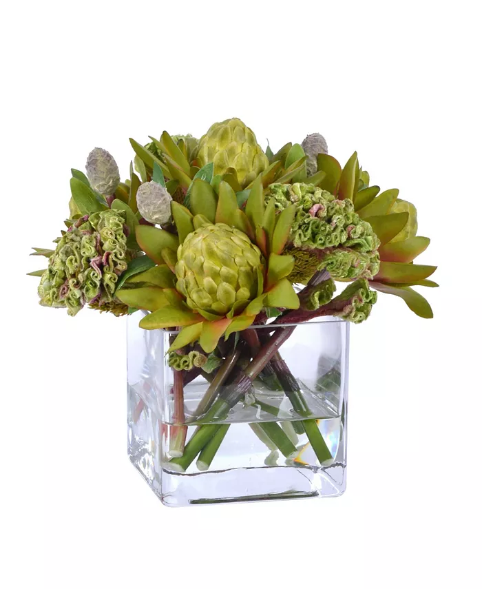 Winward Silks Permanent Botanicals Waratah in Vase