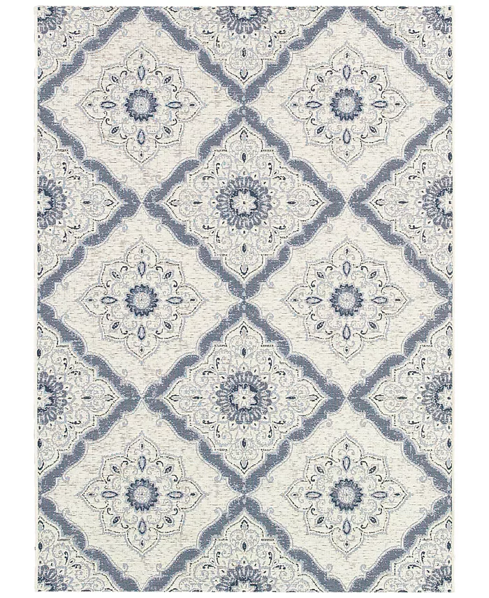 Couristan Dolce 4077 6025 Brindisi Ivory-Grey Indoor Outdoor Area Rug Collection