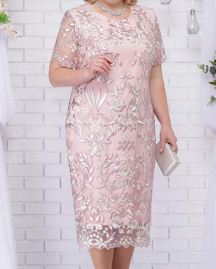 Women's Plus Size A Line Dress Midi Dress