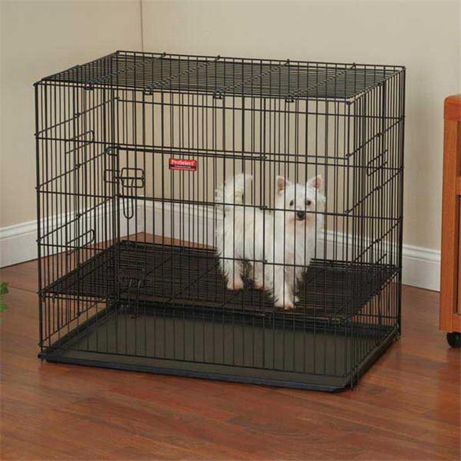 Proselect ZW064 30 17 Puppy Playpen with Plastic Pan Med Black S