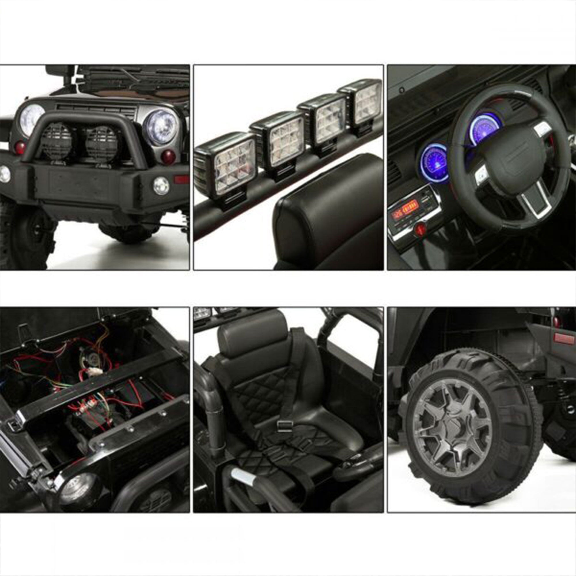 TOBBI 12V Kids Electric Battery Powered 3 Speed Jeep Ride On Toy w/ Remote