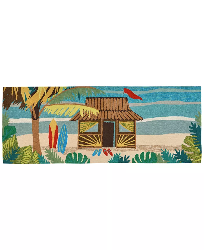 Liora Manne' Liora Manne Front Porch Indoor Outdoor Tiki Hut Multi 2' x 3' Area Rug