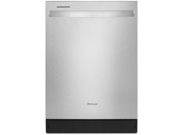 Whirlpool 24-Inch Dishwasher with Boost Cycle and Extended Soak Cycle in Monochromatic Stainless Steel